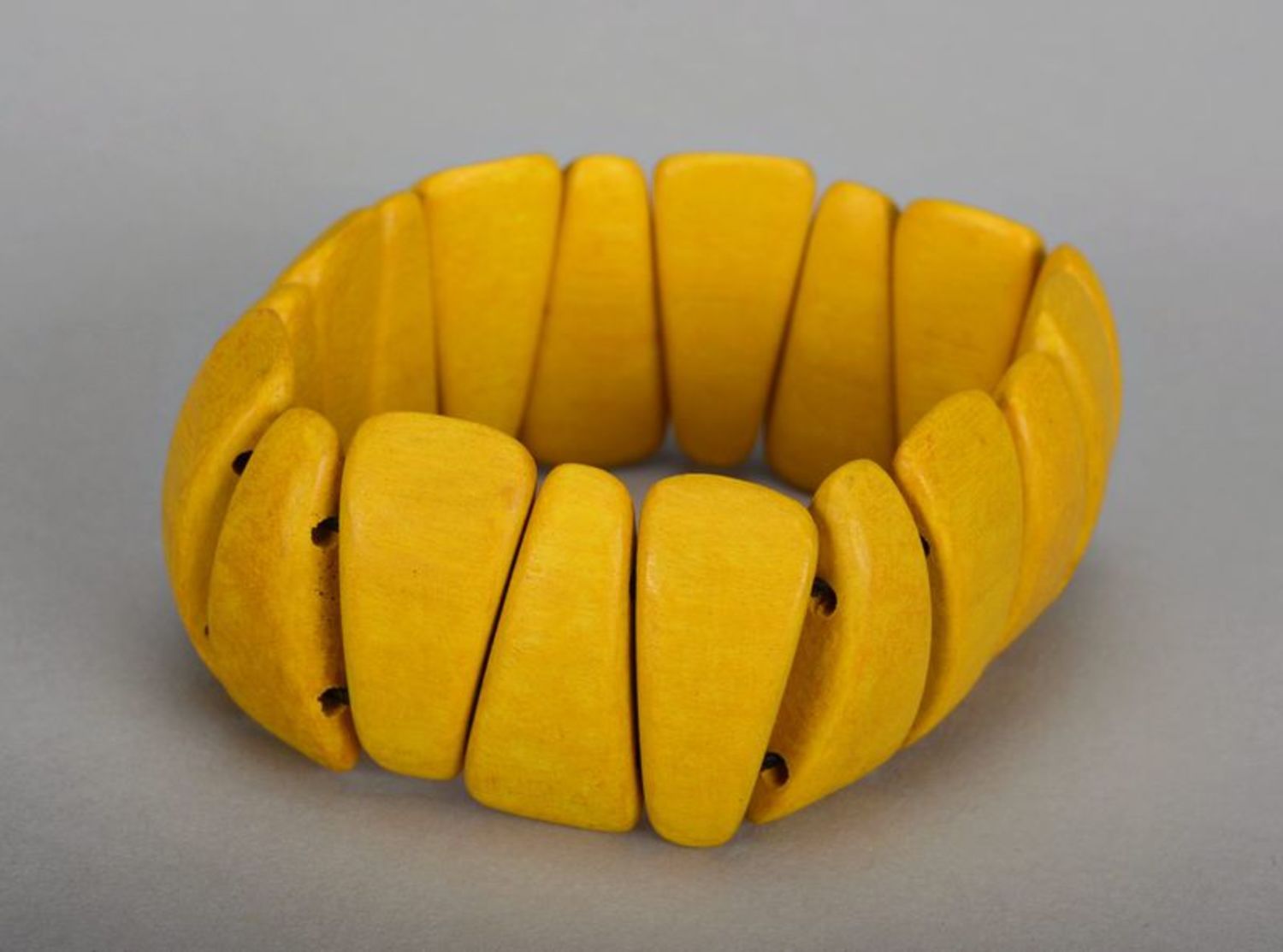 Bracciale giallo fatto a mano Braccialetto del polsino Gioielli da donna foto 2
