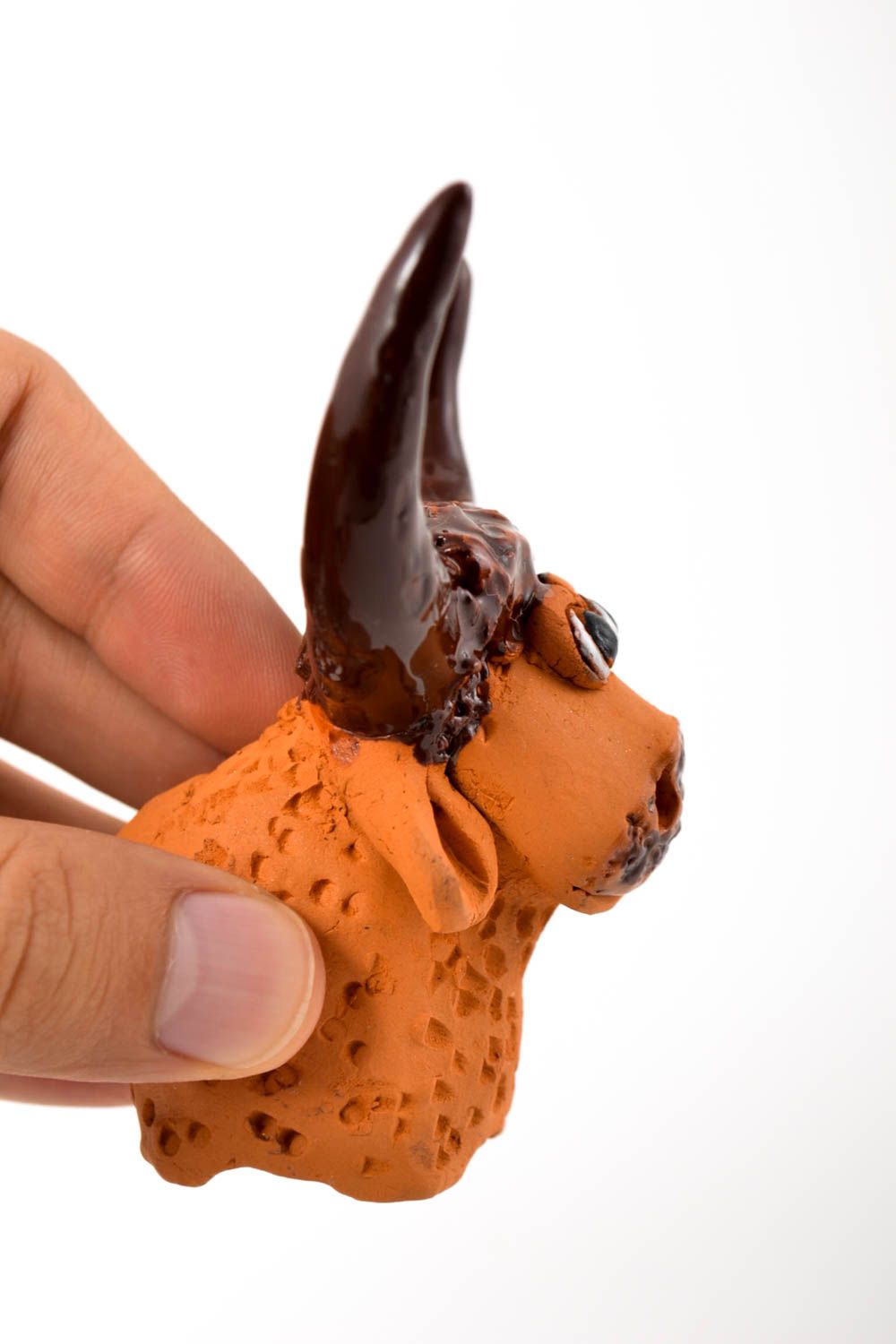 Keramik Figur Handmade Deko Figur aus Ton Geschenk Idee klein niedlich foto 2