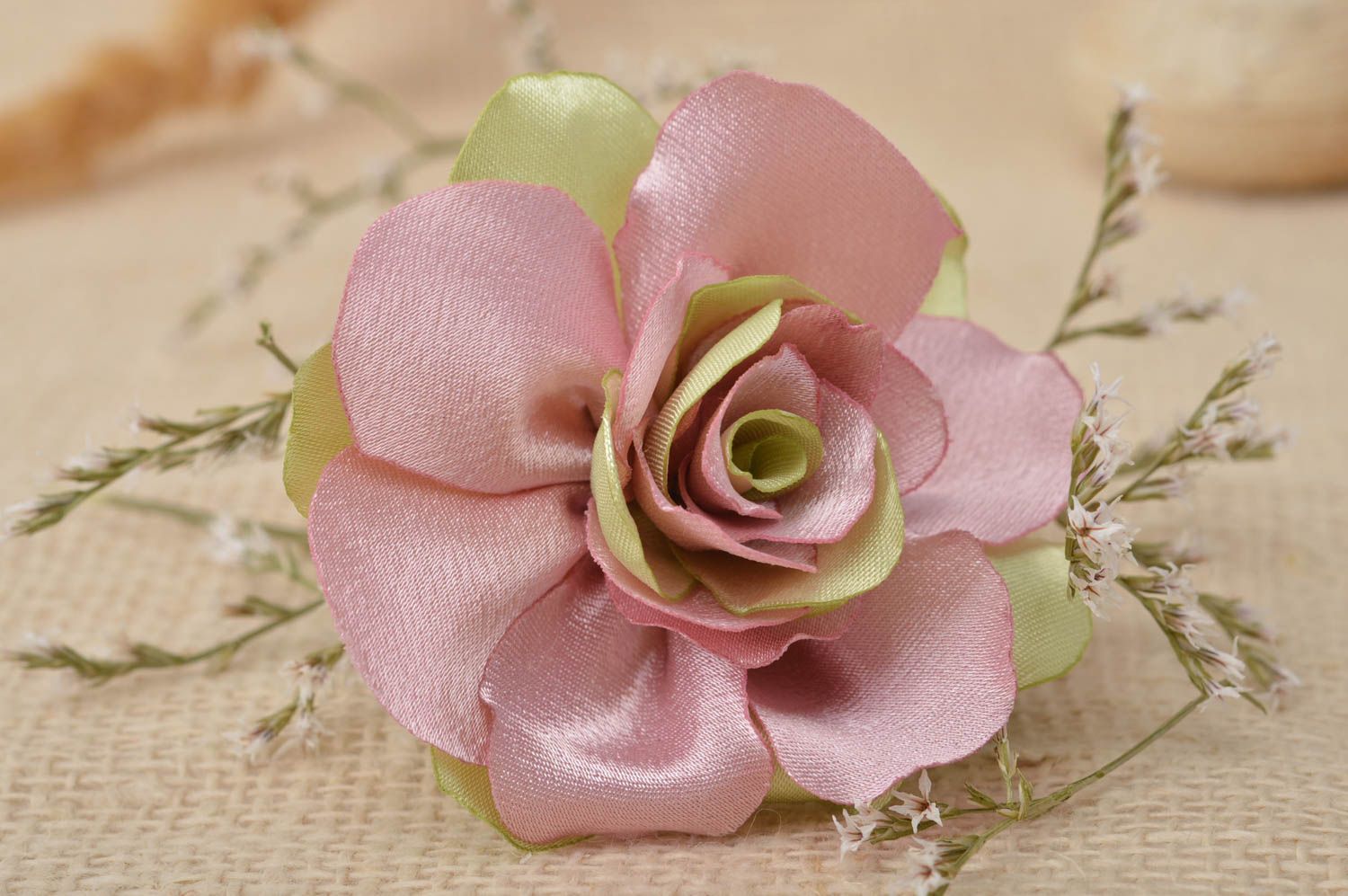 Handmade flower brooch flower hair clip hair accessories for women gifts for her photo 1