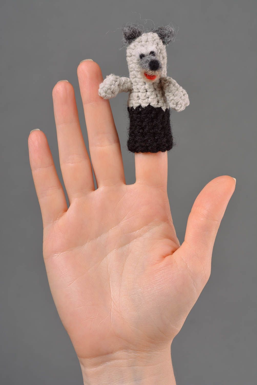 Вязаная пальчиковая игрушка ручной работы мягкая игрушка для детей вязаная кукла фото 3