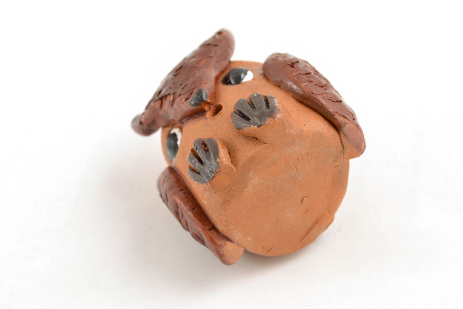 Small clay statuette of owl photo 4