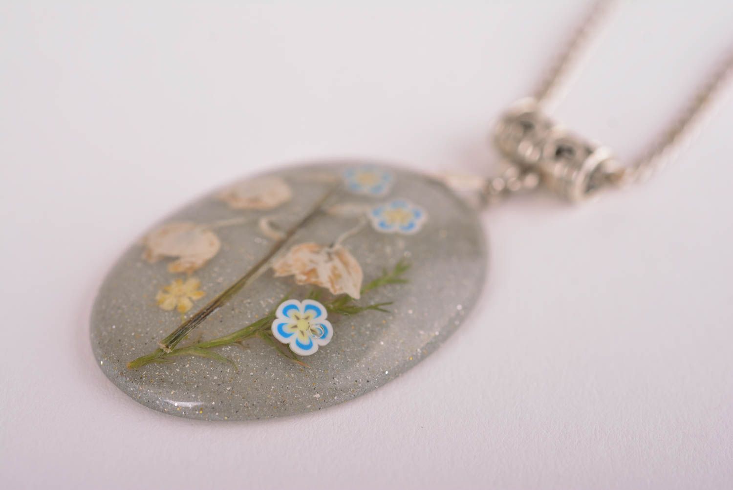 Handmade pendant epoxy resin jewelry gift ideas unusual pendant gift for her photo 4