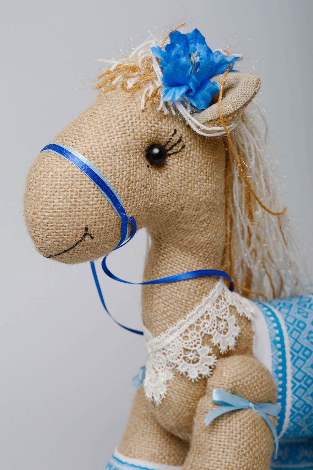 Handmade burlap toy Horse photo 2