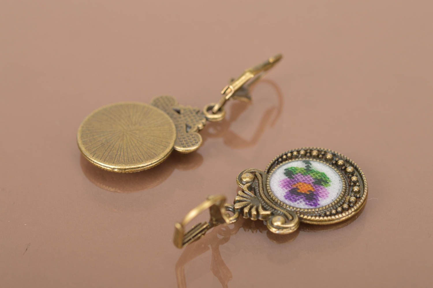 Designer Schmuck Handmade Ohrringe Accessoires für Frauen Damen Ohrringe Blumen foto 2