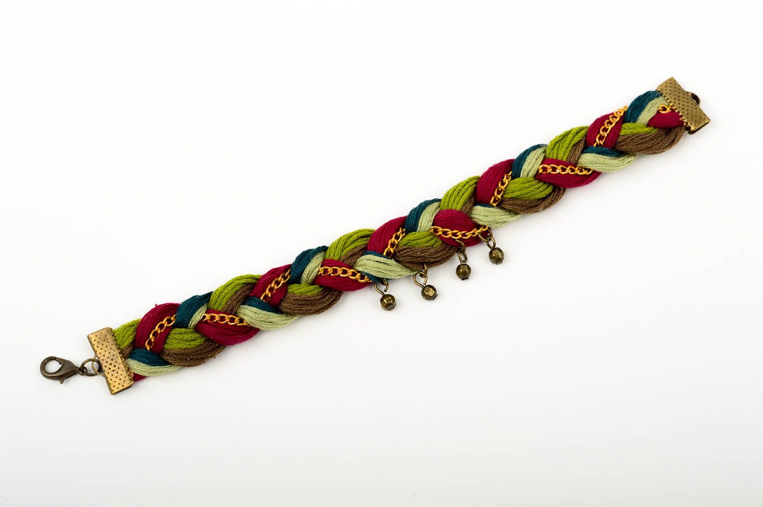 Pulsera hecha a mano accesorio para mujer pulseras de hilos y cadenas Trenza foto 3
