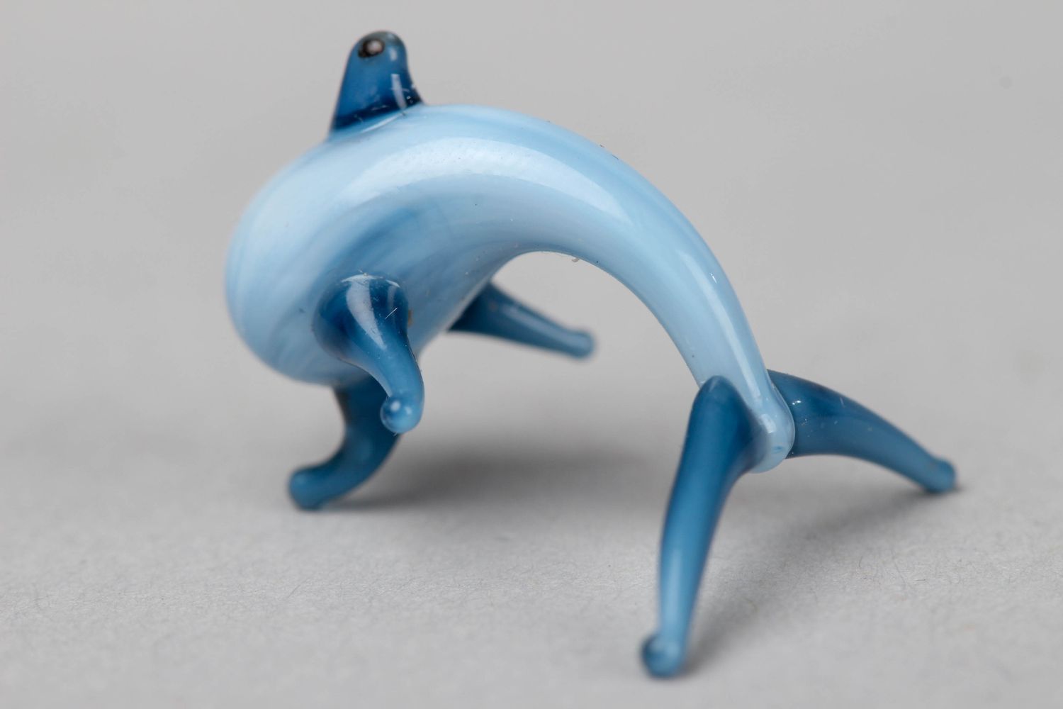 Lampwork Figur aus Glas Delphin foto 2