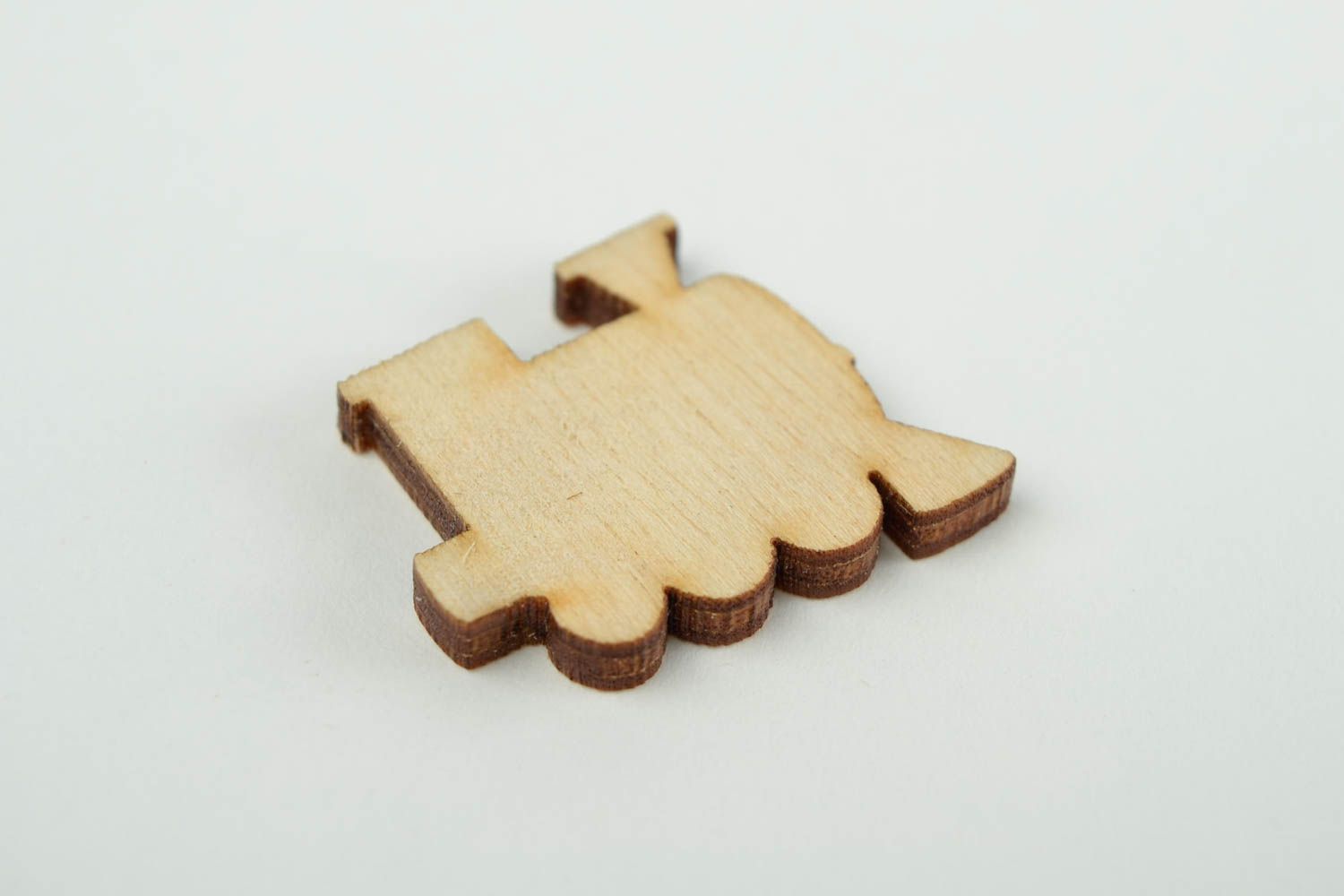 Handgemachte Miniatur Figur Dampfzug Holz Figur Holzrohling zum Bemalen foto 4