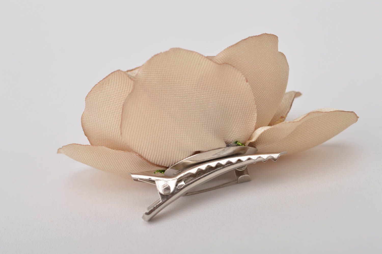 Pinza broche de flor blanca hecho a mano accesorio transformador regalo original foto 10