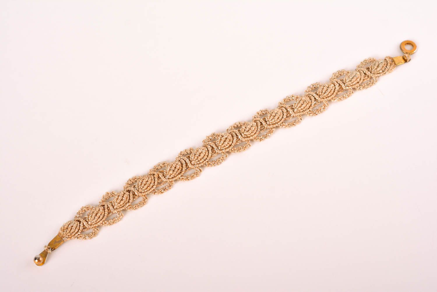Stylish handmade macrame bracelet woven thread bracelet textile jewelry designs photo 5