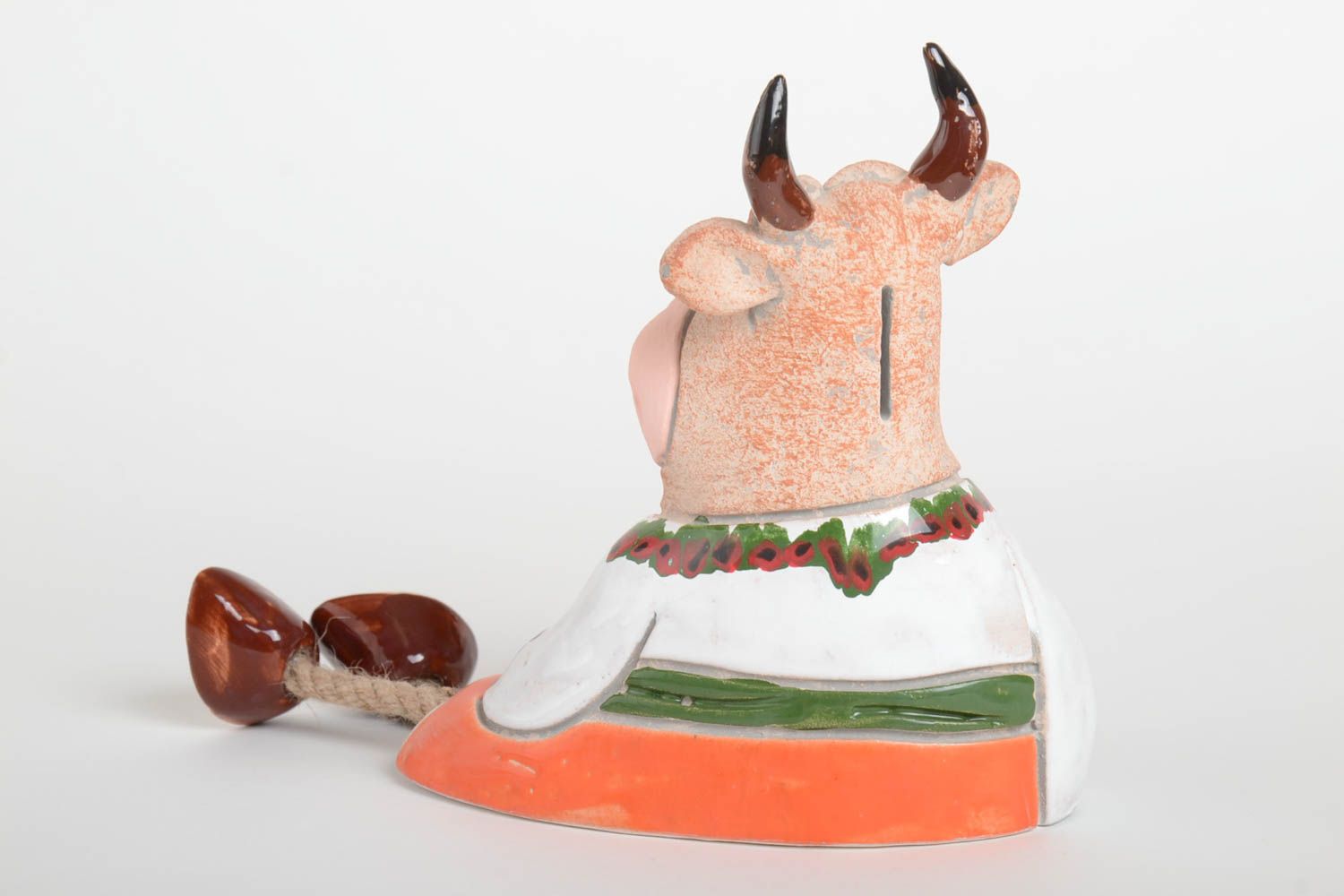 Handmade Keramik Spardose Kuh Haus Deko Geschenk für Kinder originell bunt foto 5