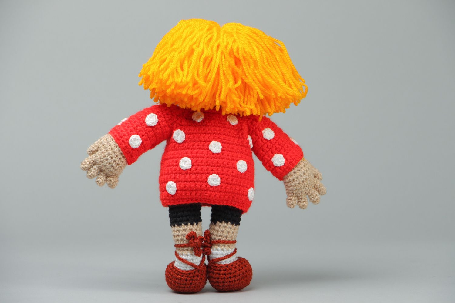 Giocattolo a maglia fatto a mano pupazzo morbido da bambini a uncinetto foto 3