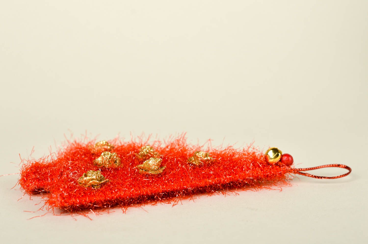 Декор для дома ручной работы новогодняя игрушка украшение на елку красное фото 2