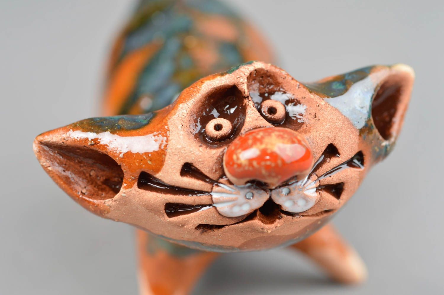 Handmade ceramic figurines ceramic animals cat decor gift ideas for women photo 5