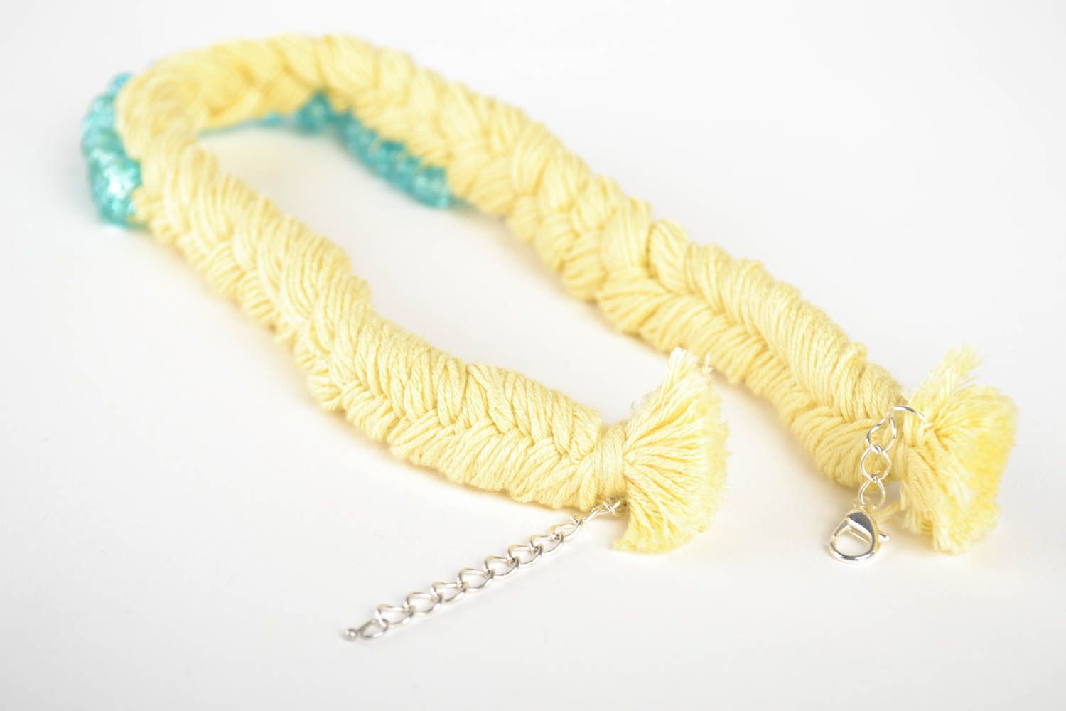 Handmade Schmuck Collier geflochtene Halskette Accessoire für Frauen modisch foto 3