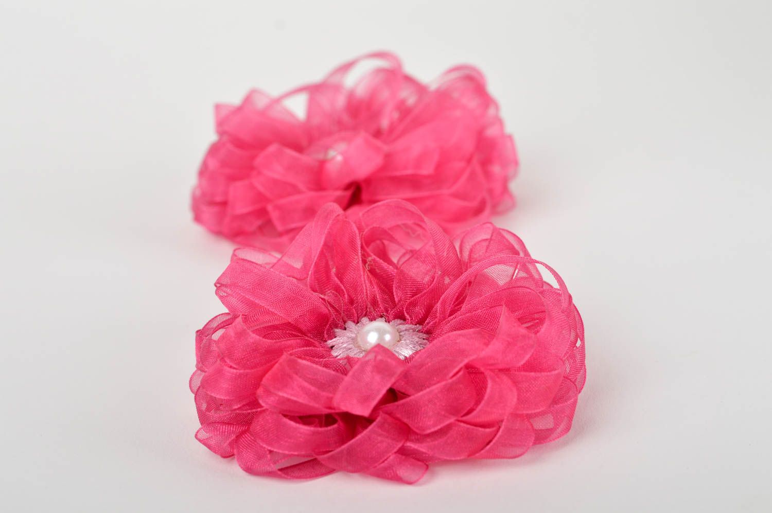 Handmade children scrunchies hair jewelry flower barrettes present for girl photo 5