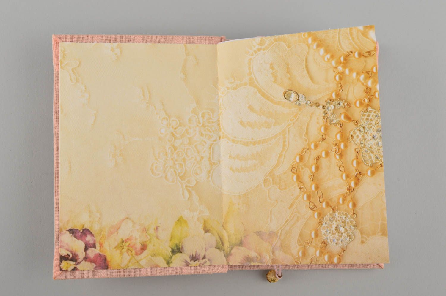 Handmade designer notebook scrapbooking notepad handmade diary for women photo 2