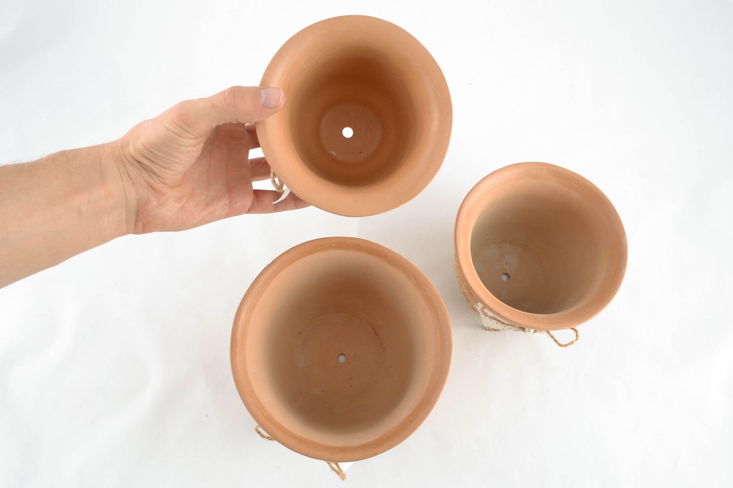 Set de macetas de cerámica original, 3 piezas foto 3