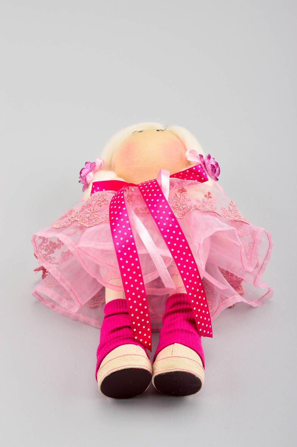Puppe aus Textil handgemachte Künstler Puppe dekoratives Spielzeug aus Stoff foto 2
