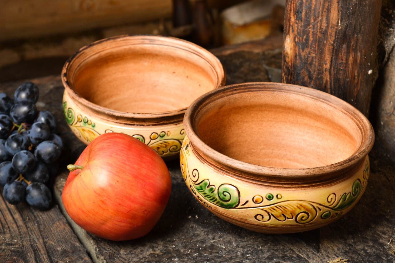 Ceramic bowls 2 ceramic plates handmade stoneware dinnerware dinner dishes photo 1