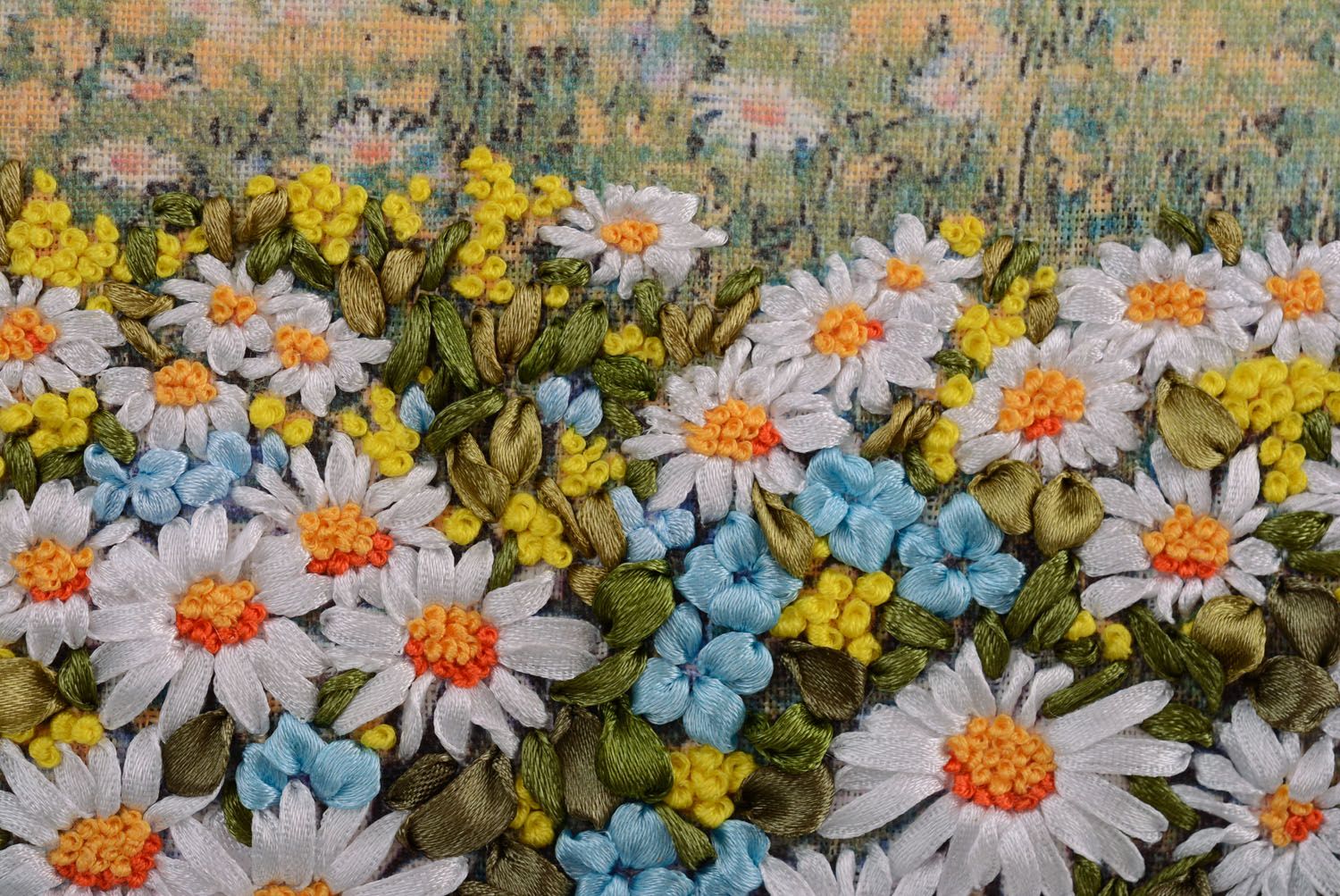 Embroidered picture Mill in Chamomile Field photo 5
