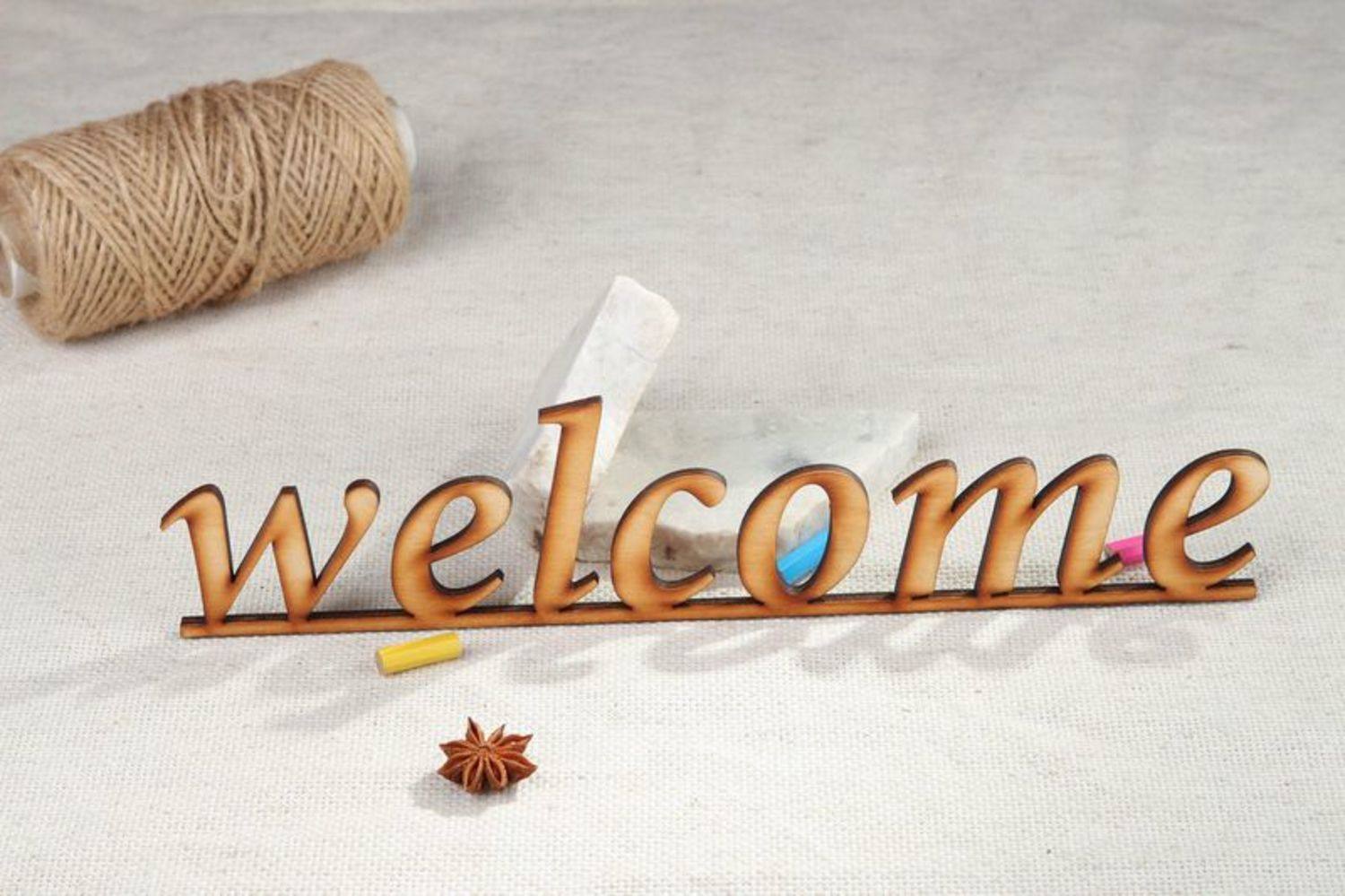 Chipboard palabra Welcome foto 4