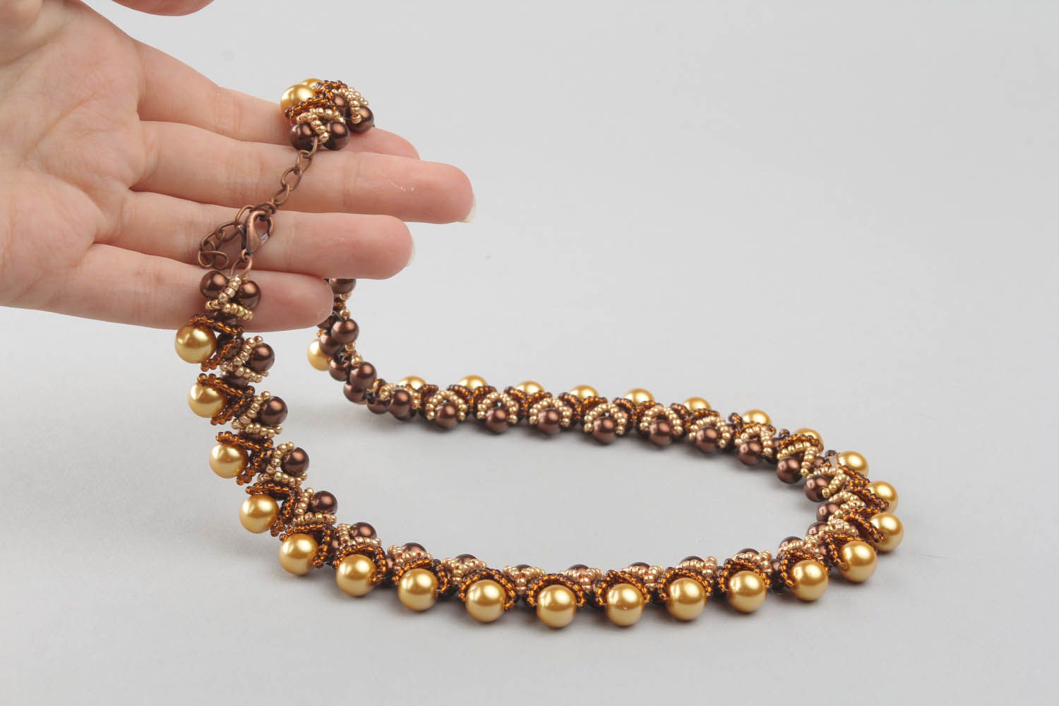 Collier avec perles céramiques fait main photo 5