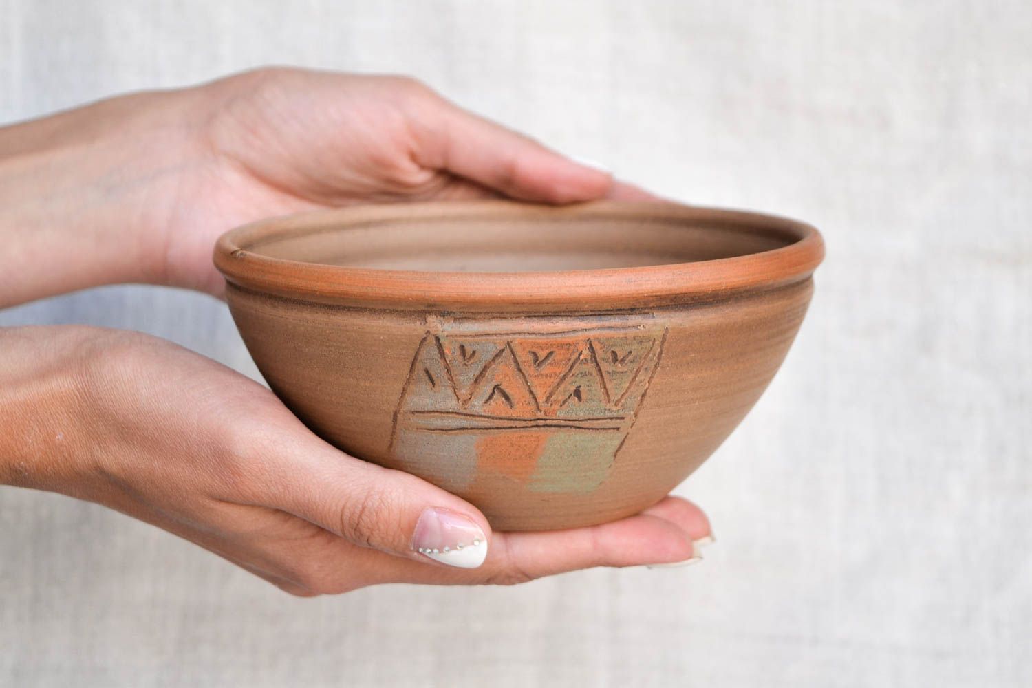 Handmade bowl clay bowl ceramic tableware clay utensils eco friendly pottery photo 2