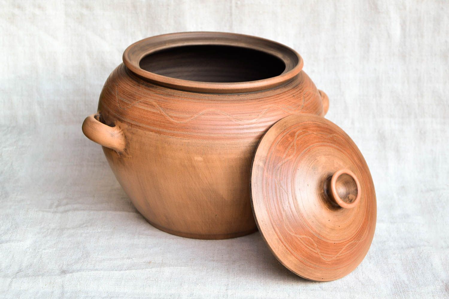 Handmade Keramik Topf schönes Ton Geschirr Küchen Deko Küchen Dekor klein nett foto 3