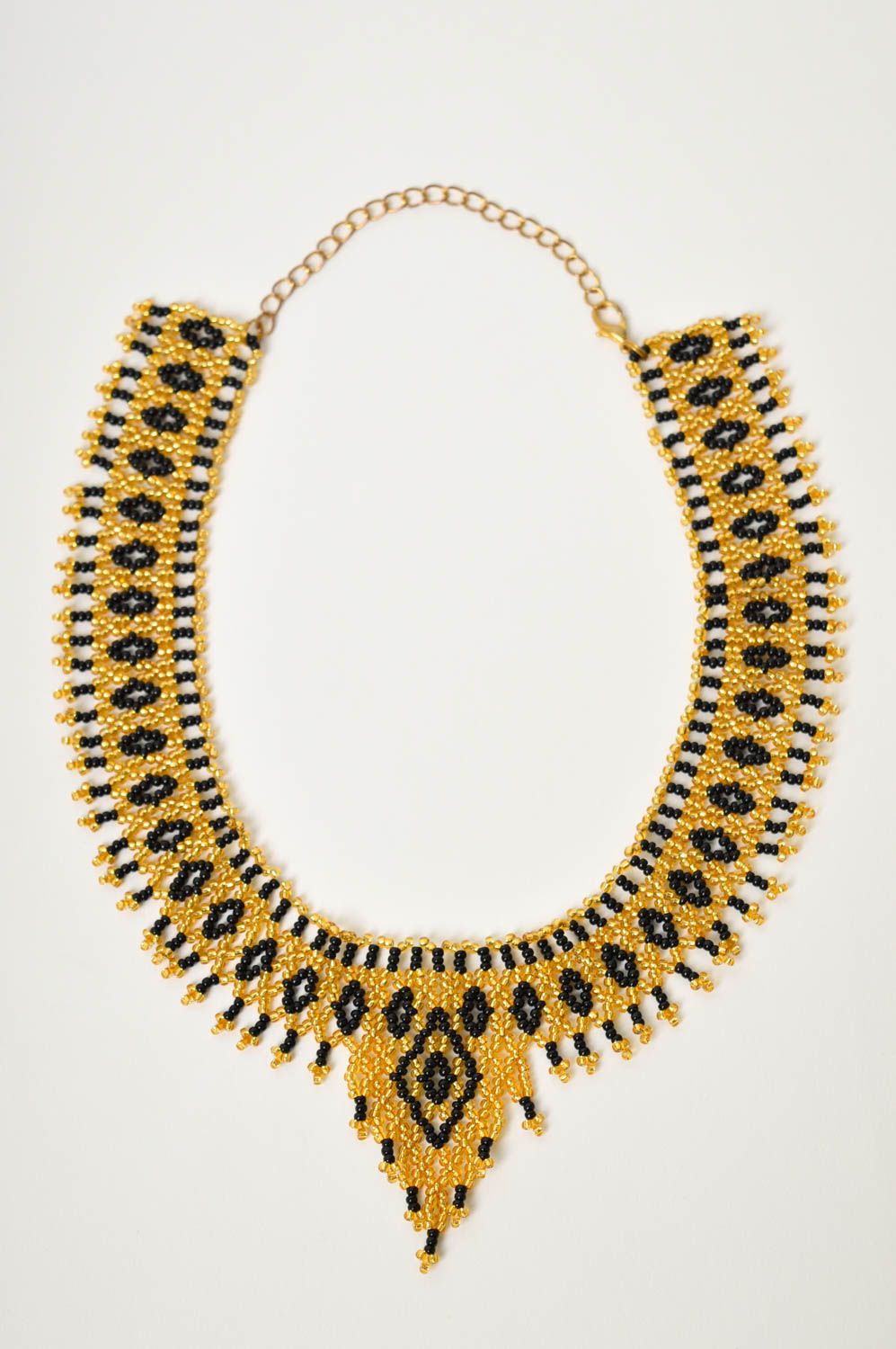Ожерелье ручной работы украшение из бисера украшение на шею для женщин фото 3