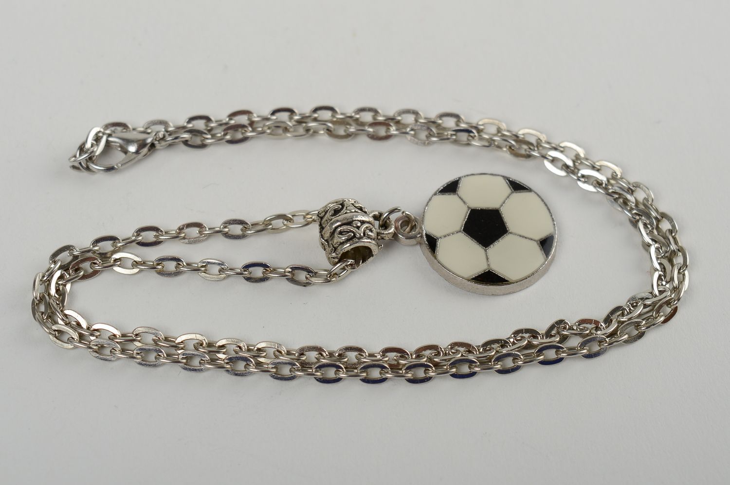 Metal pendant handmade metal jewelry metal accessories soccer pendant for girls photo 4