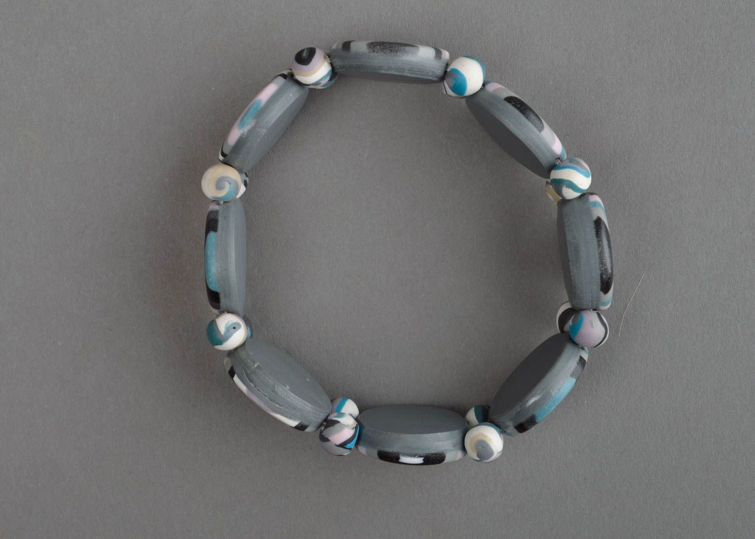 Beaded bracelet handmade polymer clay bracelet polymer clay accessories photo 4