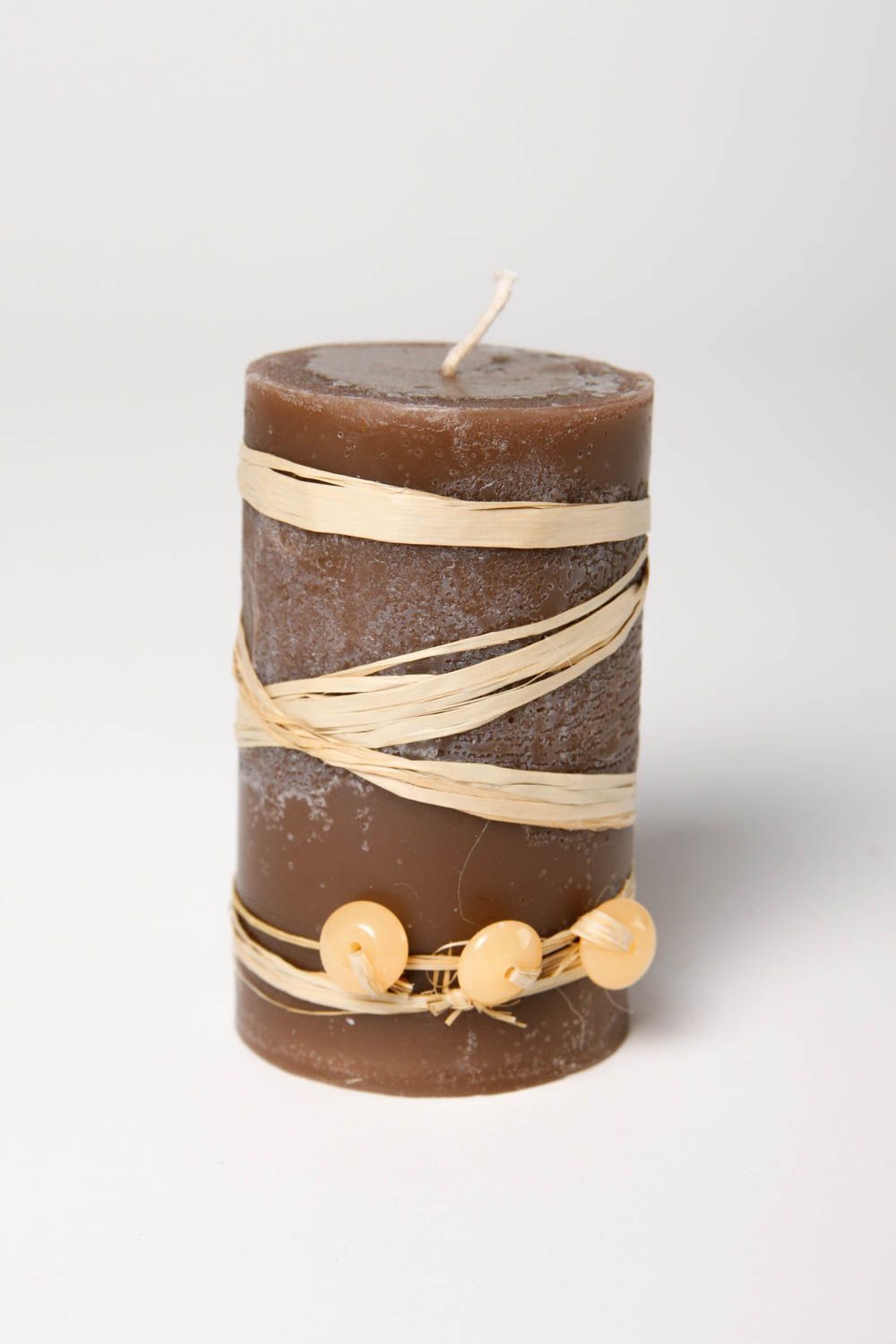 Aroma pillar gift unisex candle in brown color 3,94 inches, 0,55 lb photo 3