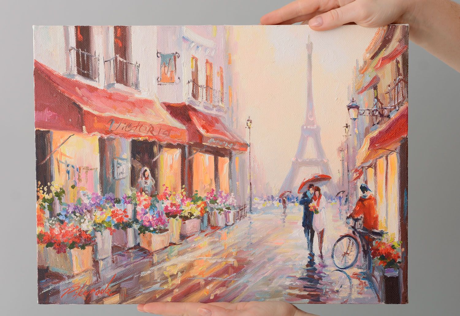 Homemade oil painting Floral Street photo 3