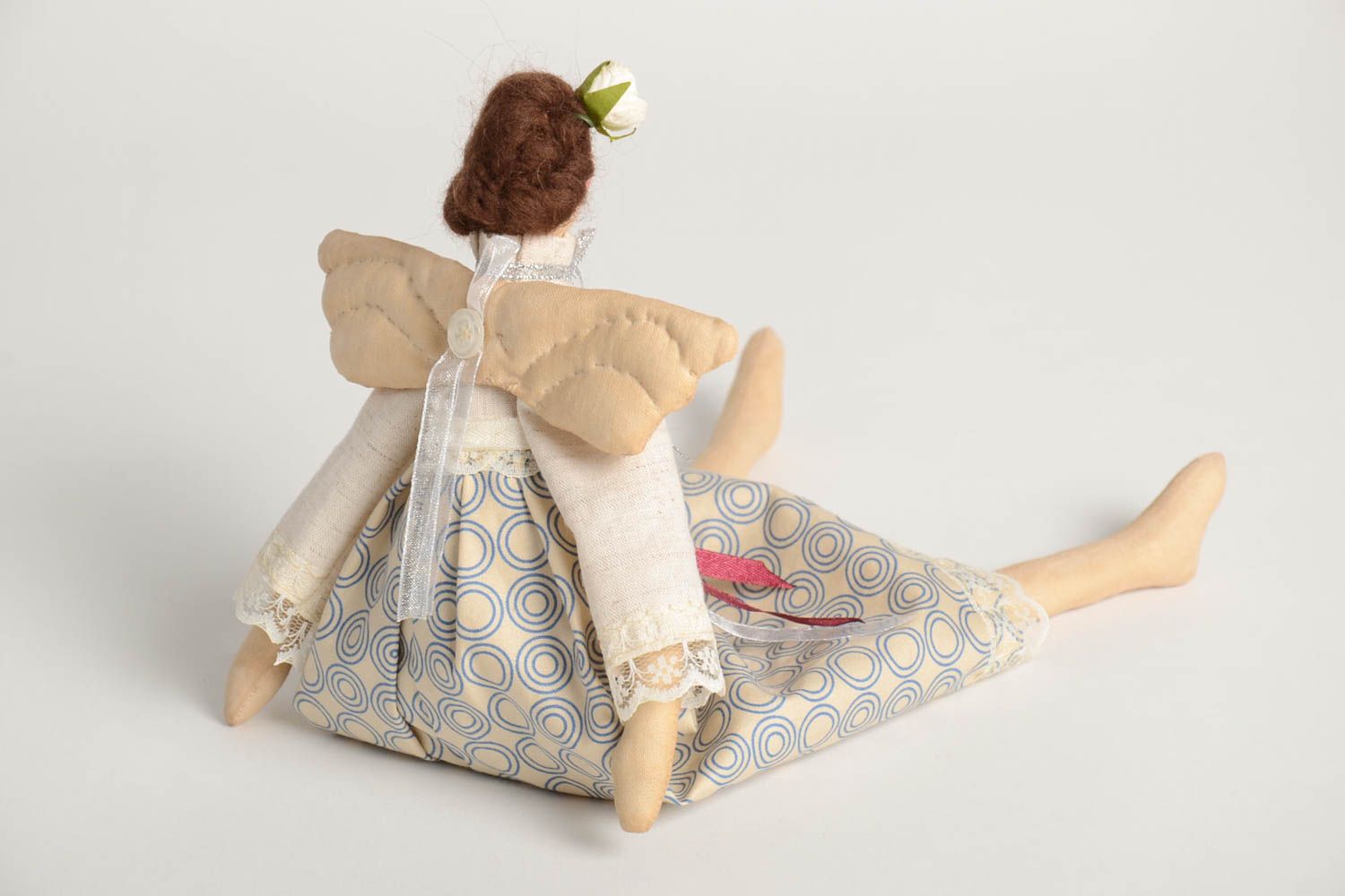 Кукла ручной работы кукла из ткани мягкая кукла Ангел очень оригинальный  фото 4