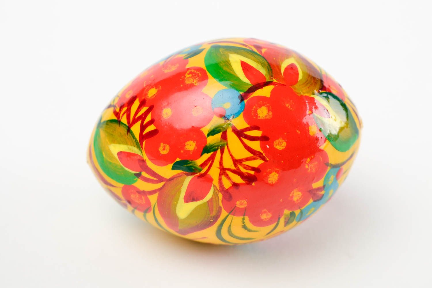 Huevo original de madera hecho a mano elemento decorativo regalo para Pascua foto 4