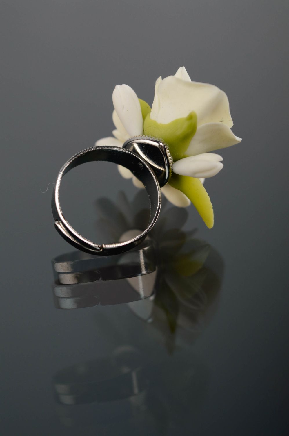 Blumen Ring aus Porzellan foto 2