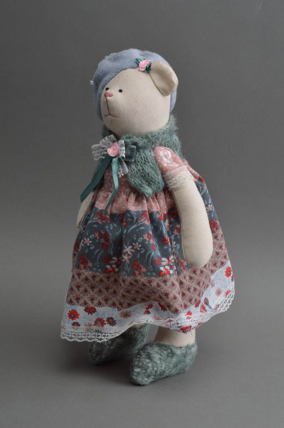 Peluche ours Jouet pour enfant fait main Cadeau original en coton belle photo 2