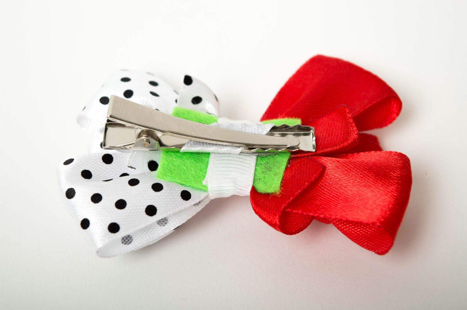 Handmade rote Haarspange Schleife Accessoire für Mädchen Designer Schmuck  foto 3