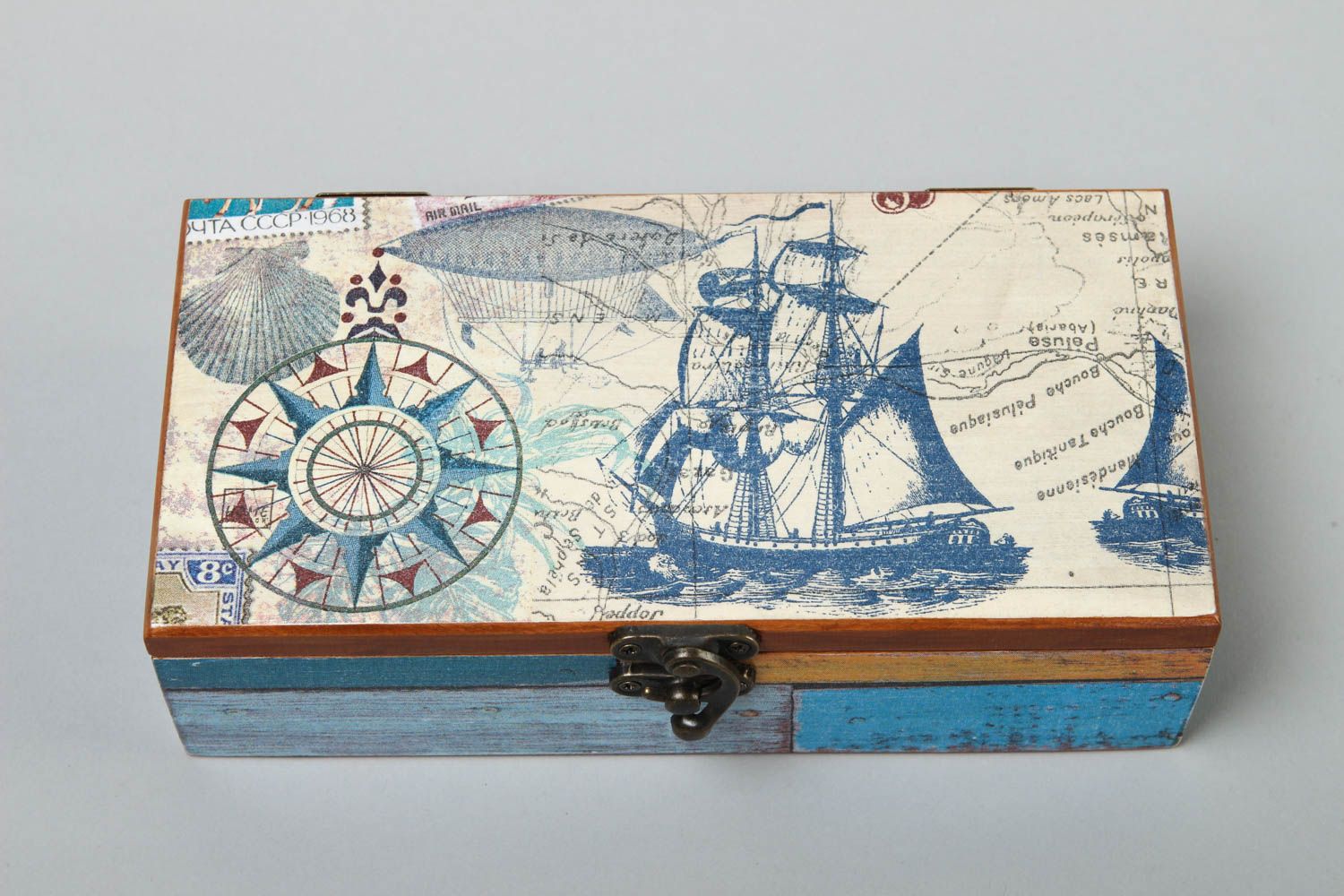 Caja de madera hecha a mano para joyas regalo original decoración de interior  foto 2