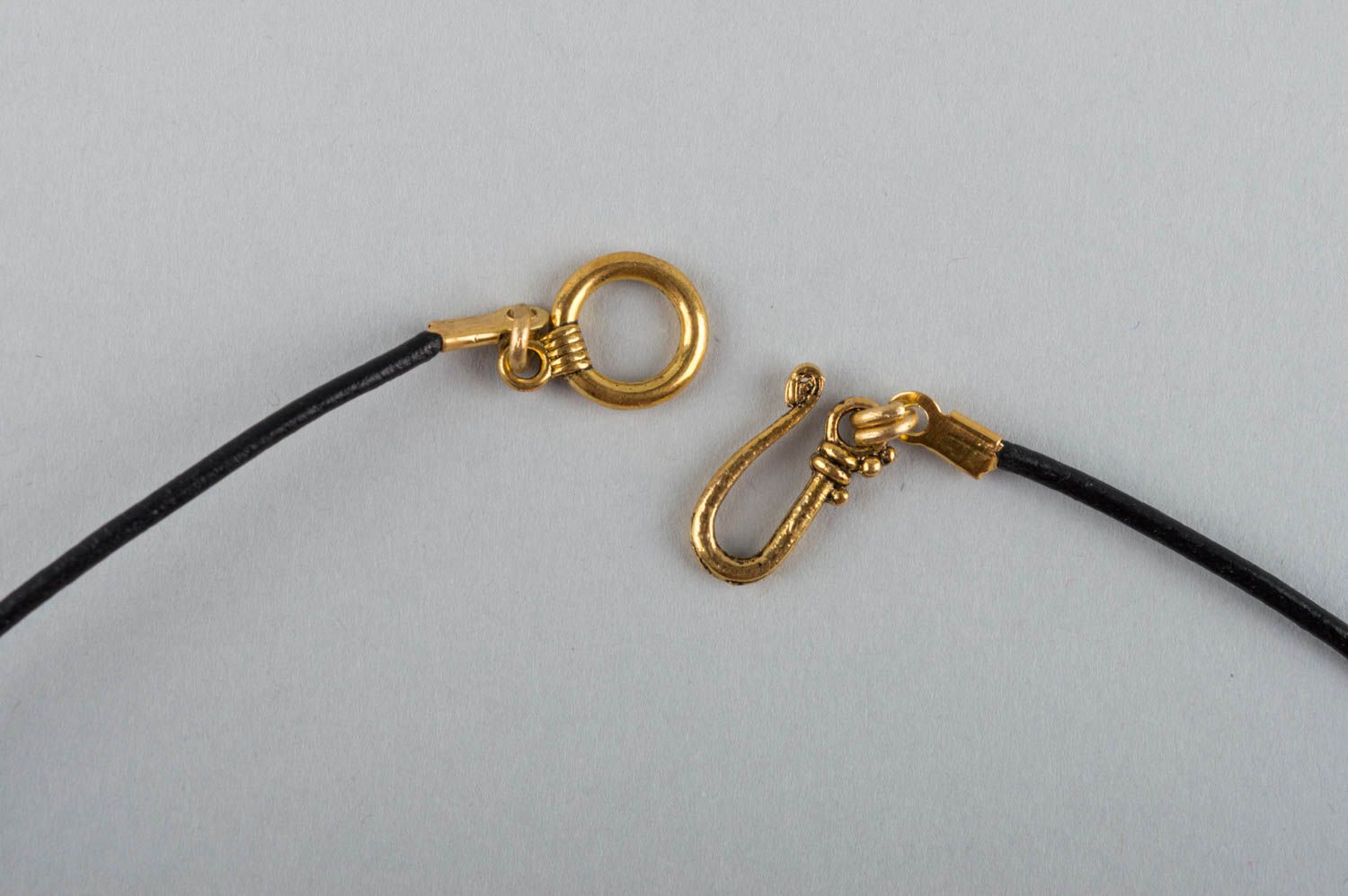 Handmade feminine necklace leather necklace amber necklace women's jewelry photo 3