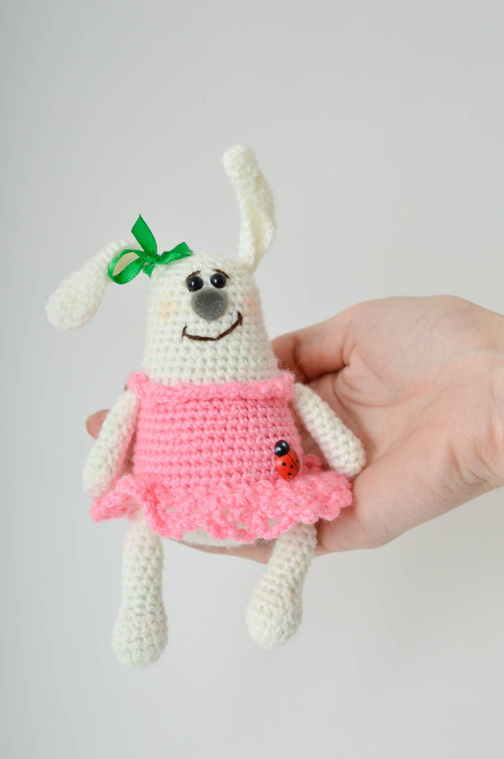 Bunny toy handmade crocheted toy for children stuffed toys hand-crocheted toys photo 5