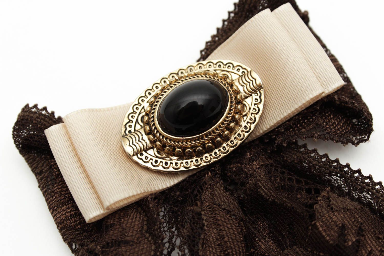Fabric brooch handmade designer jewelry vintage brooch present for women photo 5