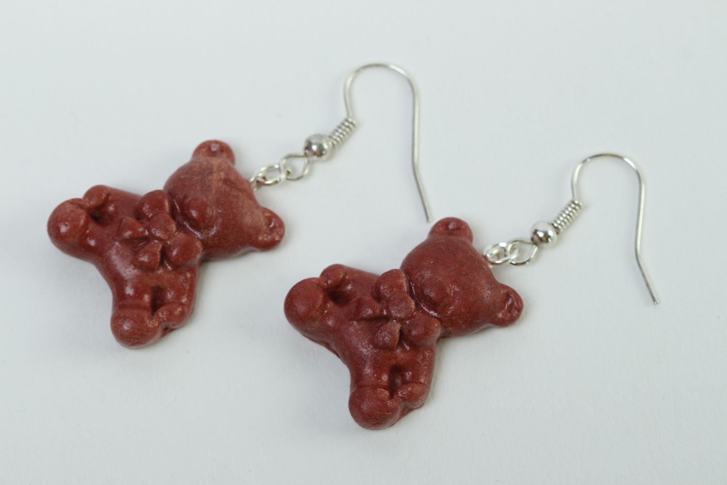 Plastic earrings handmade polymer clay earrings fashion jewelry present for girl photo 2