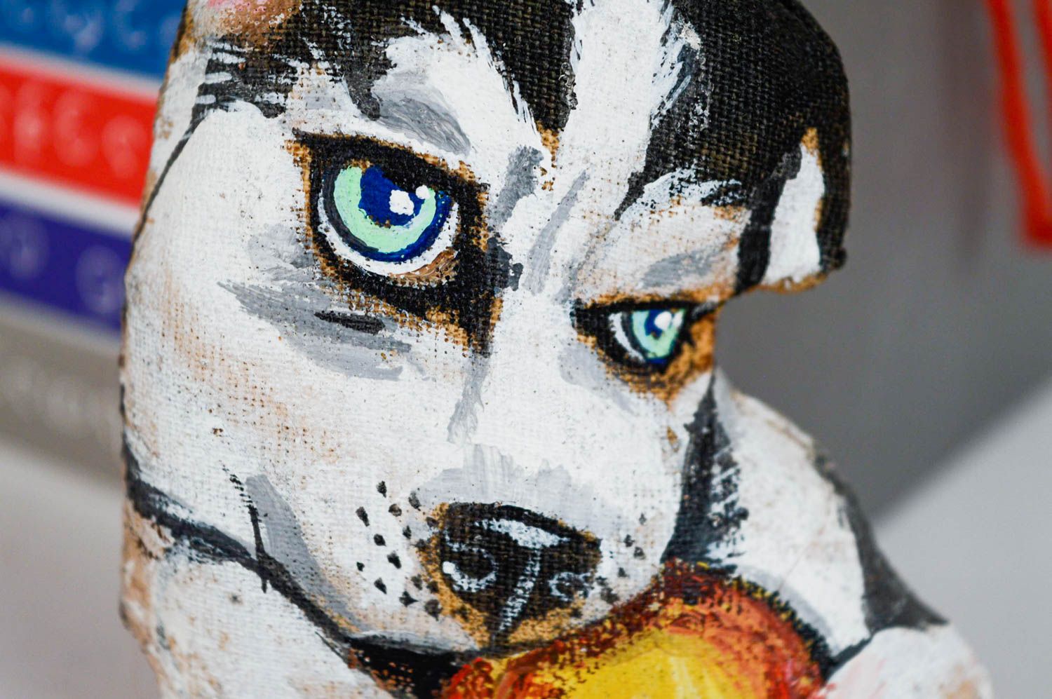 Peluche chien décorative à accrocher petite en coton faite main aromatisée photo 3