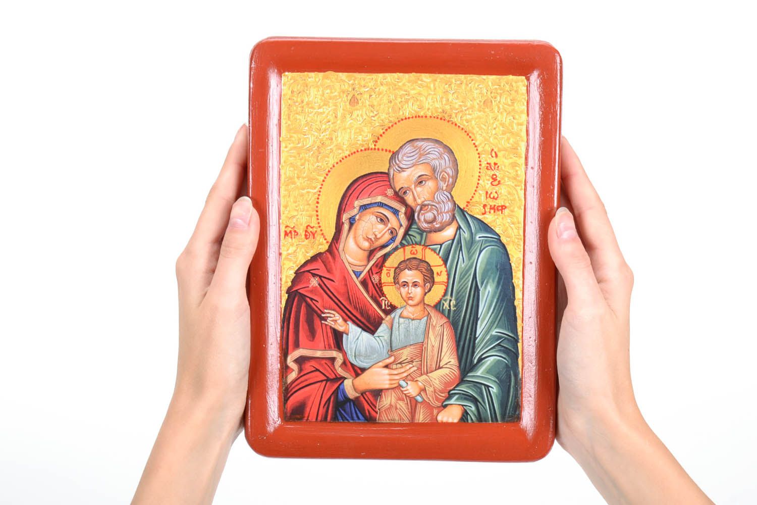 Ikone Reproduktion gedruckt Die heilige Familie foto 2