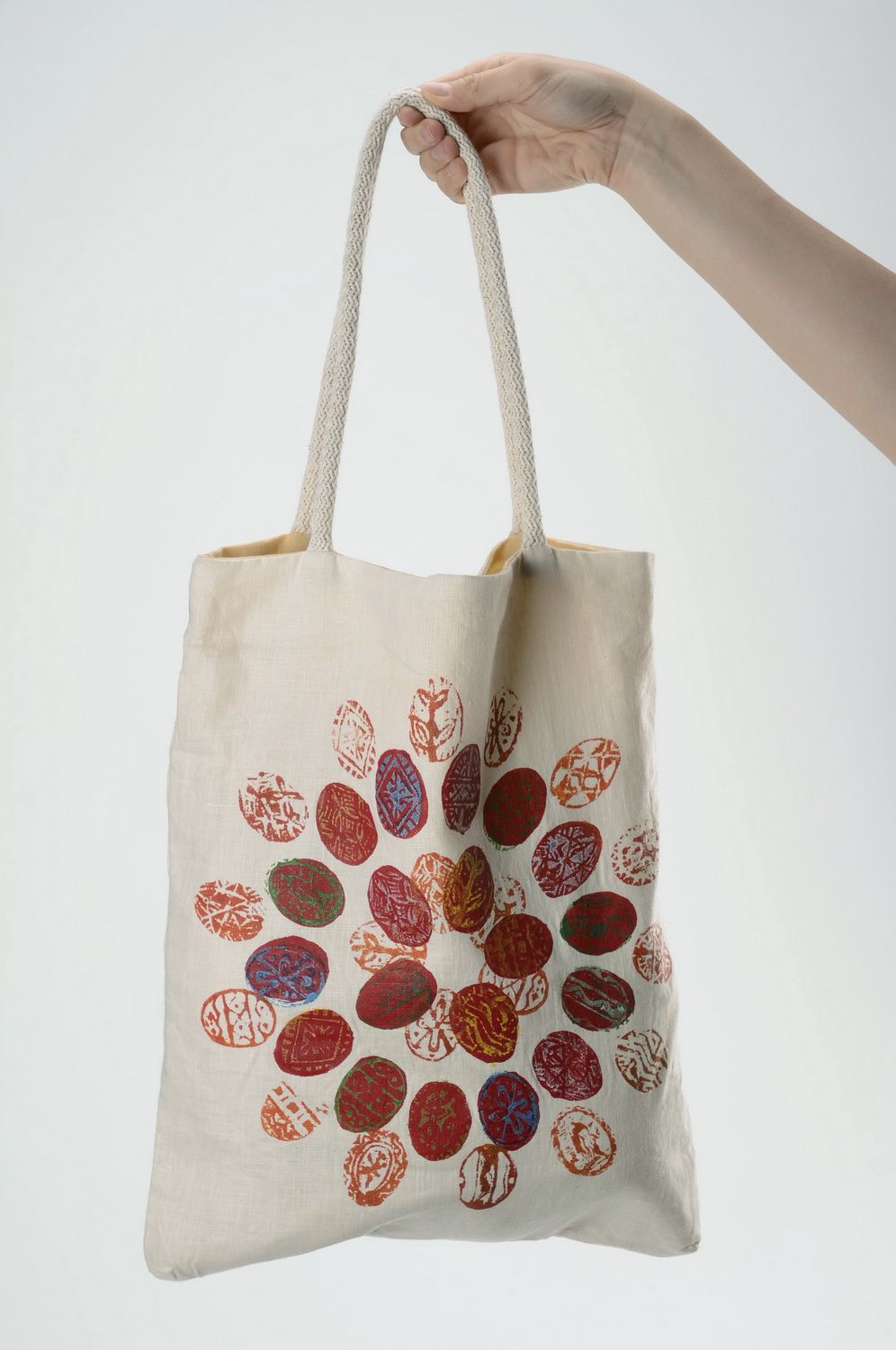 Linen bag with print photo 5