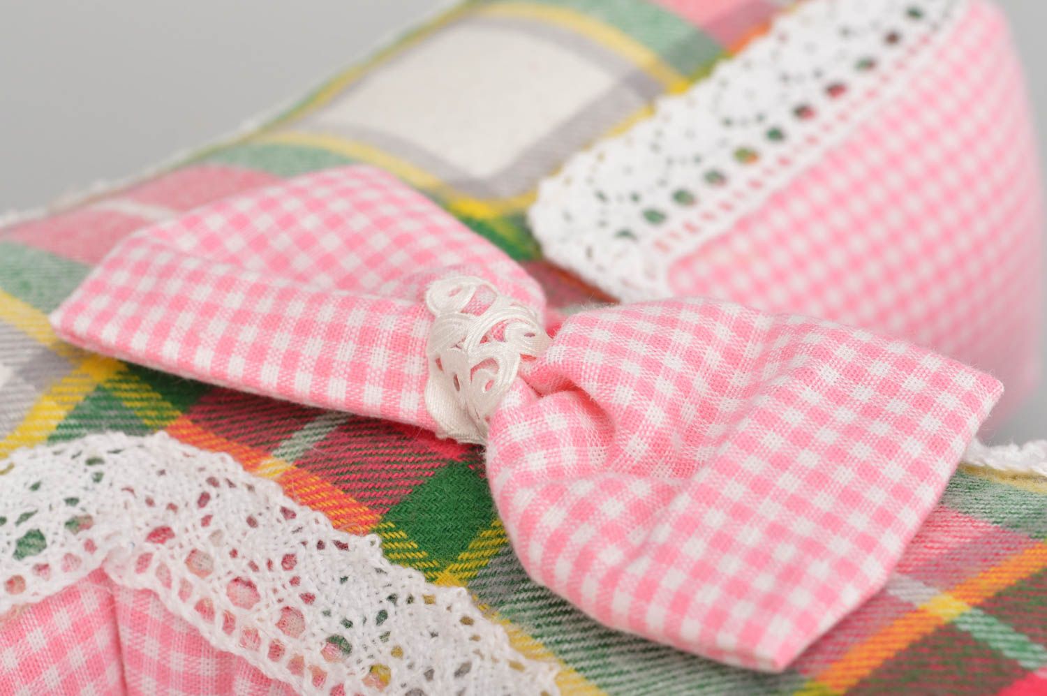 Cojín para sofá artesanal de algodón letra de tela infantil regalo original foto 3