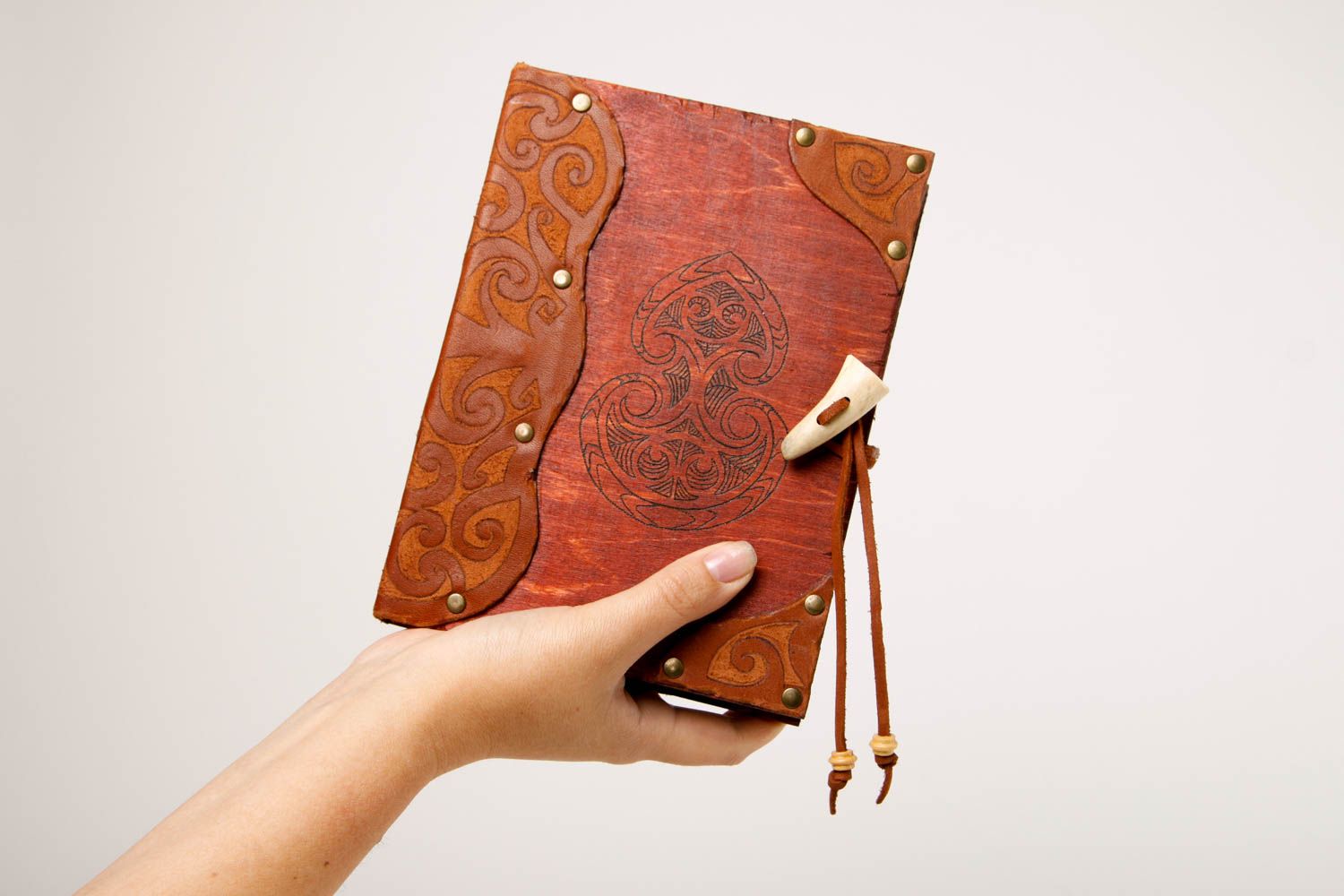Design Tagebuch handmade schönes Notizbuch Geschenk für Freund braun elegant  foto 2