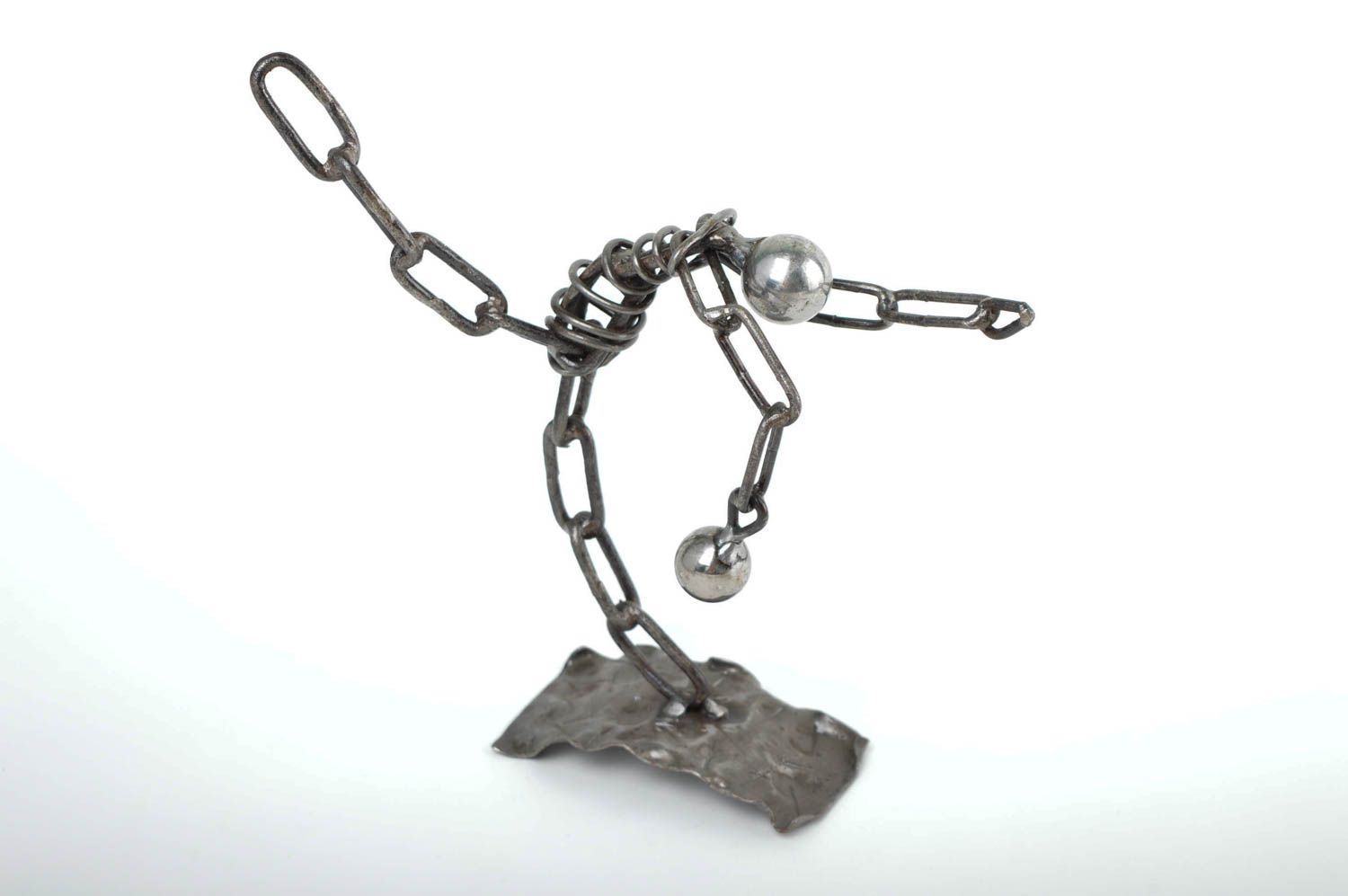Figur aus Metall handmade Deko ausgefallenes Geschenk Tischdeko Idee Gymnastik foto 2