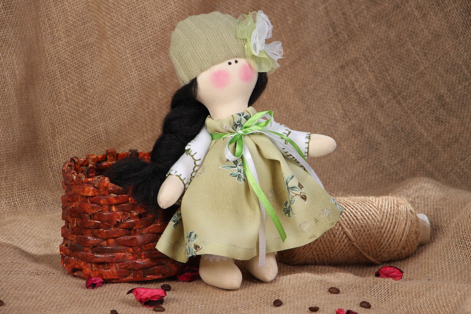 Nice handmade fabric doll photo 5